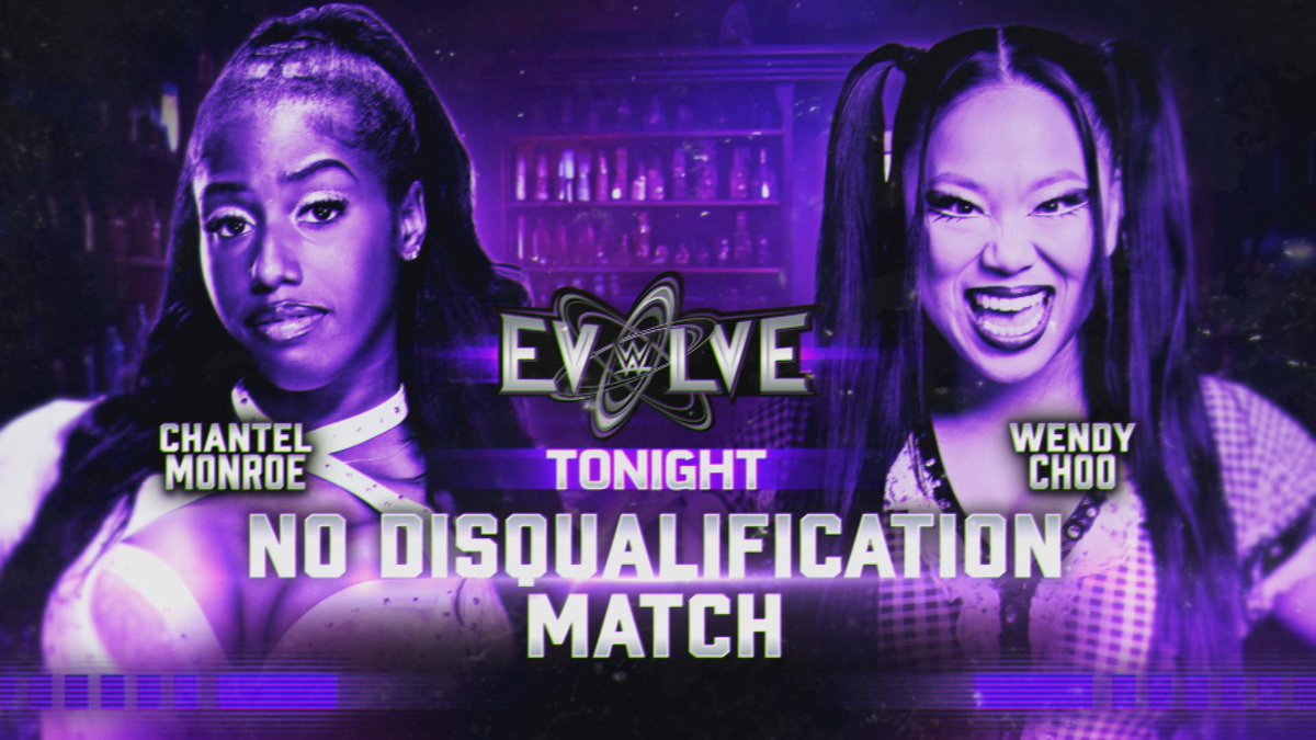 WWE's tweet image. A No Disqualification Match pits @therealestwendy against @ChantelMonroe_!

Tune into #WWEEvolve tonight on only @Tubi at 8e/5p. 

WATCH HERE ▶️ tubitv.com/series/3000151…
