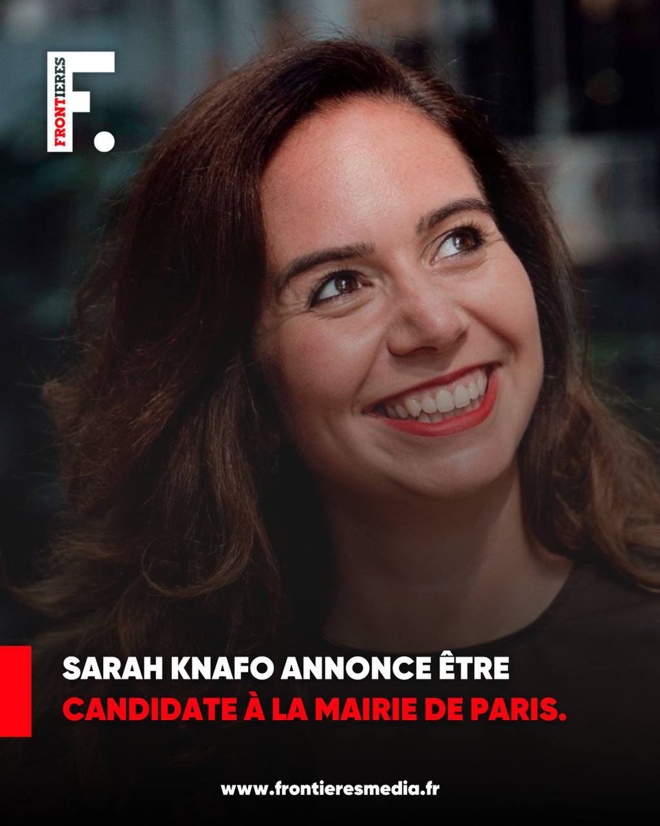 🚨 ALERTE - Municipales à Paris : Sarah Knafo se déclare candidate.