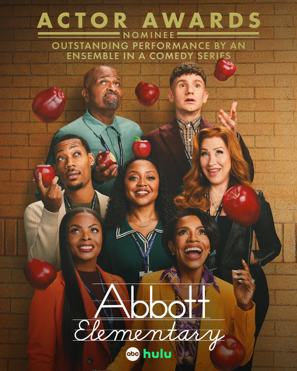 Giving 💐💐💐 to the cast of Abbott Elementary! Congratulations on the Actors Award nomination for Outstanding Performance by an Ensemble Cast in a Comedy Series.