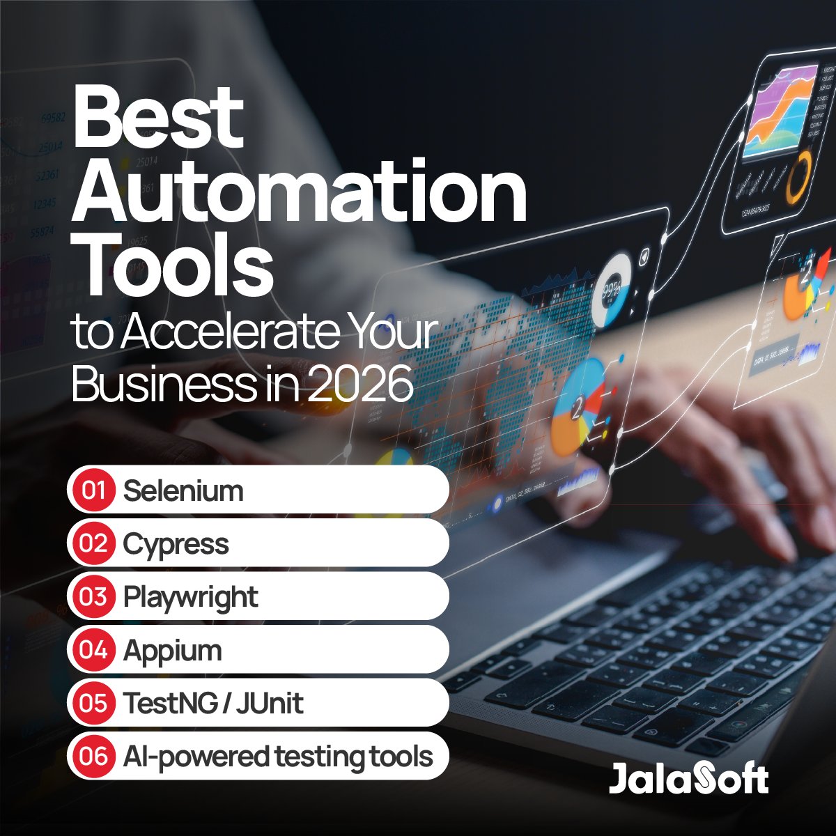 In 2026, quality won’t come from more testing; it will come from smarter automation, built by the right talent.

Our #QA and engineering teams are proficient in leading automation #testing tools, enabling us to design strategies tailored to each product and business goal.