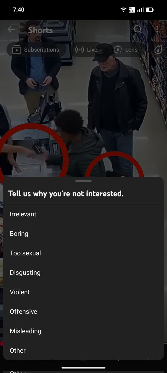 YouTube should make "AI Slop" a listed reason for not being interested in a YouTube Short / Video heh.
