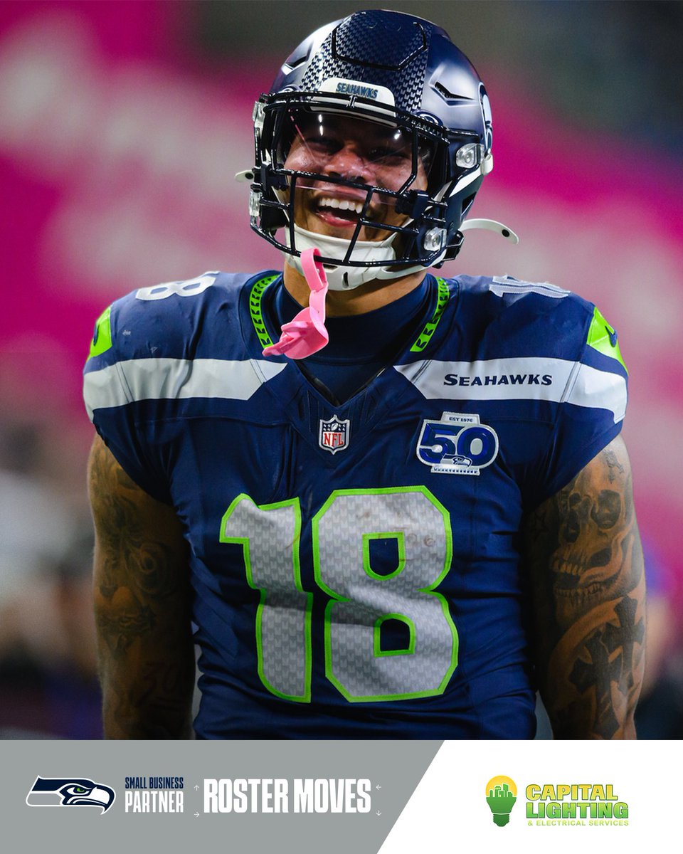 Seahawks's tweet image. TE Elijah Arroyo is designated for return to practice.

Read more » shwks.com/ne9vxm8k

Presented by Capital Lighting