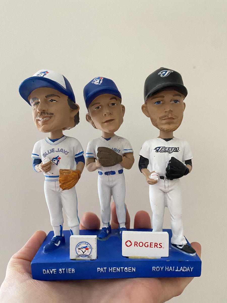 sthompy's tweet photo. @BlueJays The pitchers trio! https://t.co/s7KLD9DUy6