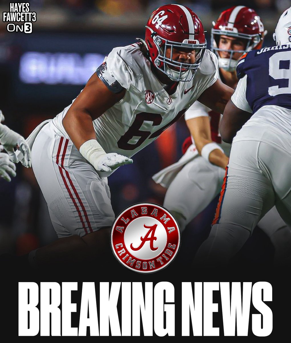 Hayesfawcett3's tweet image. BREAKING: Alabama true freshman OL Michael Carroll has re-signed and will return for the 2026 season, he tells @On3Sports

Carroll was named an On3 True Freshman All-American

“Ready to get back to work with my brothers Roll Tide 🐘”

on3.com/rivals/michael…