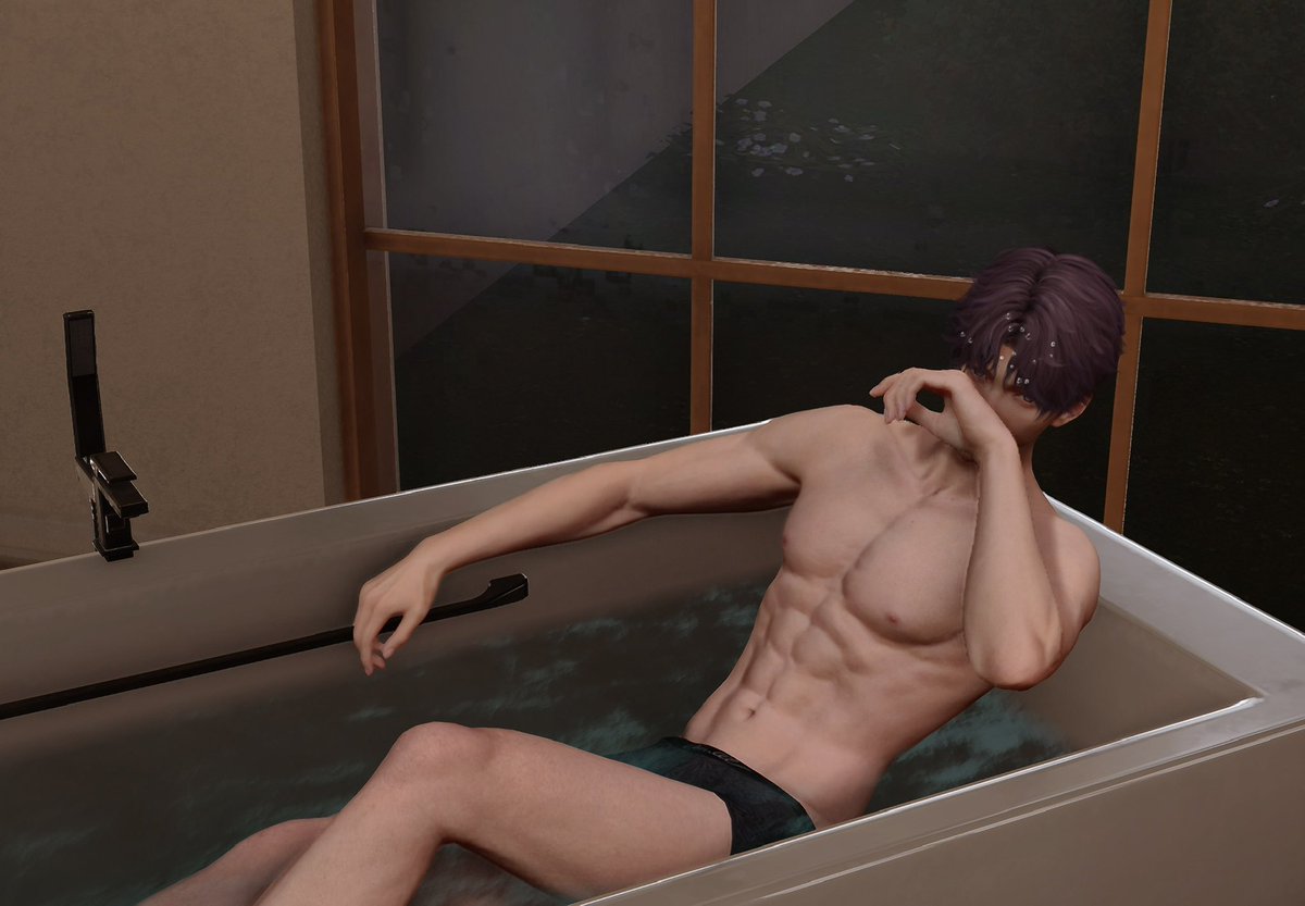 fatherember's tweet image. i’m being very normal about the bathing feature