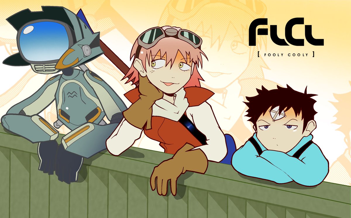 dontluigi's tweet image. i got stuff growin out my head bru 😂 #FLCL #fanart #art