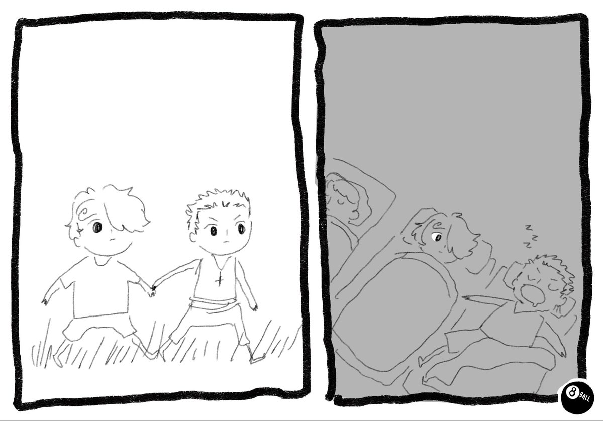 8balldoodles's tweet photo. Happy holidays @_64907 !!! I give you a secret santa gift of childhood friends zosan where little baby sanji washes up on Shimotsuki! (1/2) https://t.co/bAcE7JvZJq