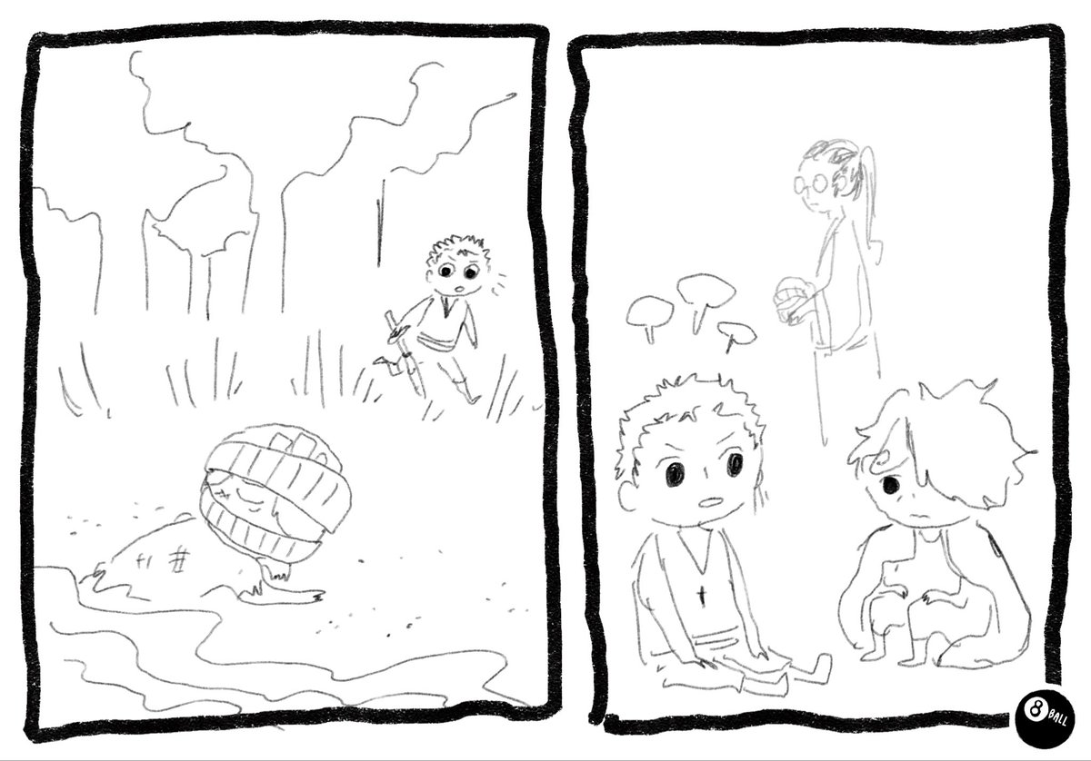 8balldoodles's tweet photo. Happy holidays @_64907 !!! I give you a secret santa gift of childhood friends zosan where little baby sanji washes up on Shimotsuki! (1/2) https://t.co/bAcE7JvZJq