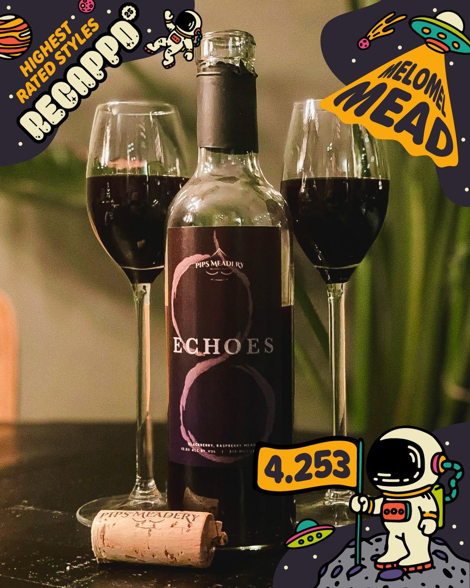 untappd's tweet image. Highest-Rated Styles of 2025!

1. Mead (Melomel) - 4.253 average rating
2. QIPA - 4.243 average rating
3. Triple Hazy IPA - 4.214 average rating
4. English Barleywine - 4.169 average rating