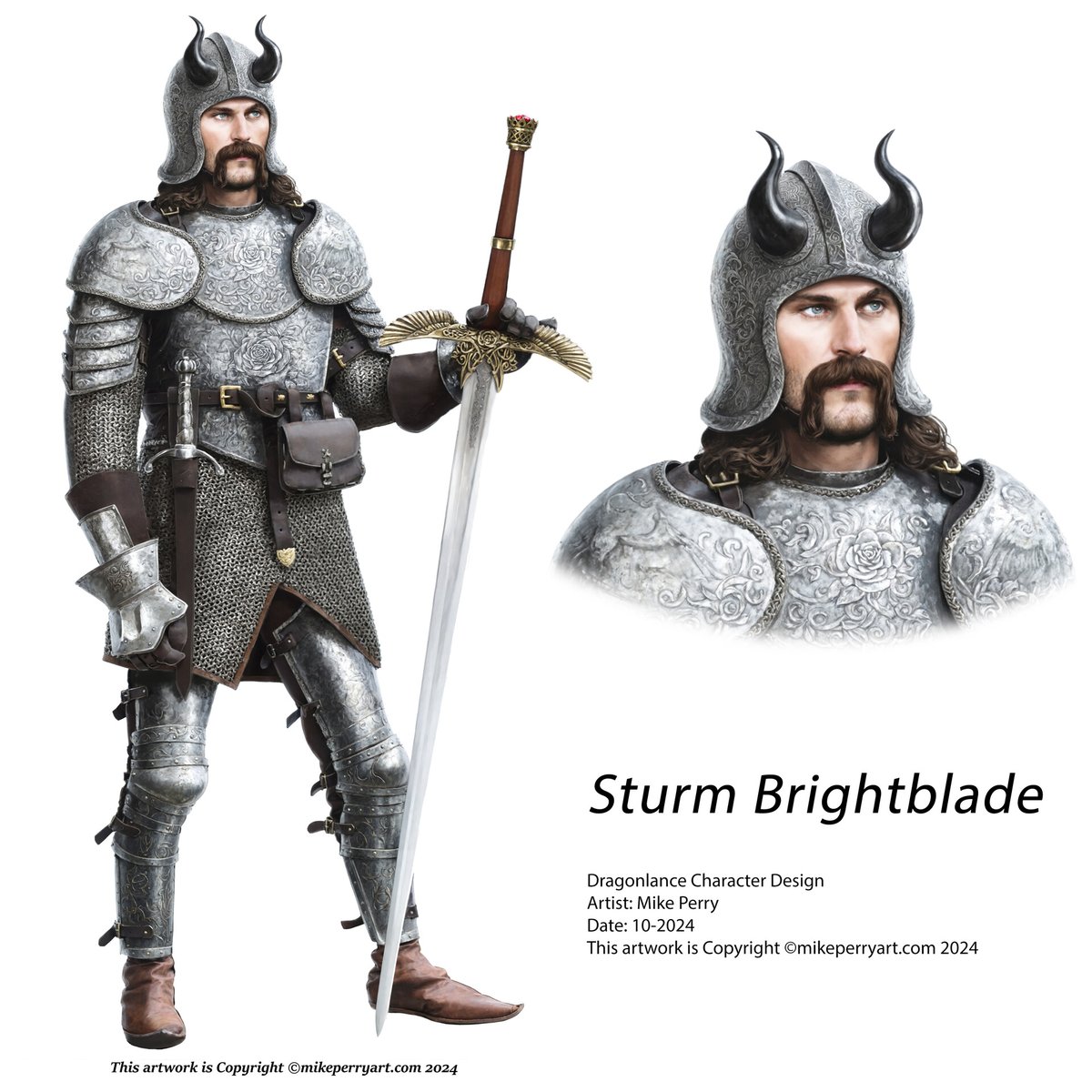 Mike Perry's excellent take on Sturm Brightblade, my favorite Dragonlance character!
<a href="/MikePerryArt/">MikePerryArt</a>
#Dragonlance