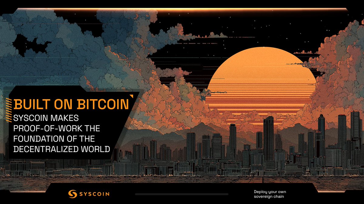 Bitcoin began as a currency. Syscoin turns it into a civilization.

By extending Bitcoin’s security through modular architecture, Syscoin transforms proof-of-work into the foundation of Web3.

Sovereign Edgechains, instant finality, and global scalability. This is how Bitcoin