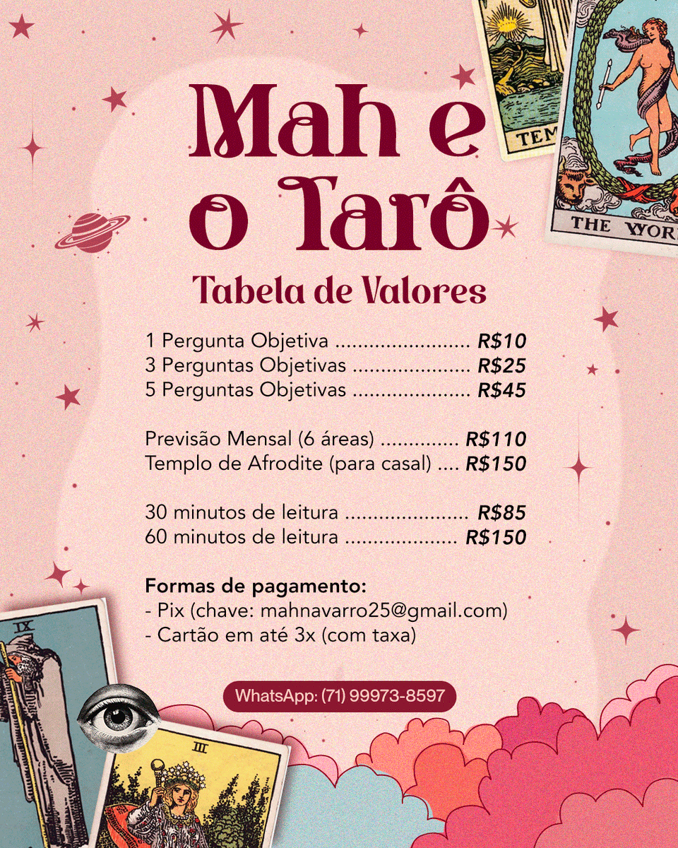 Mah | taróloga R$10 a pergunta tweet media