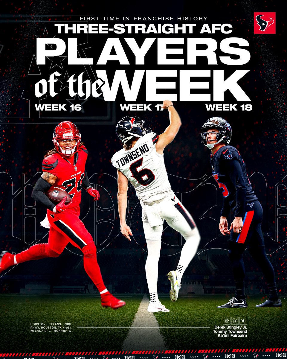 HoustonTexans's tweet image. Back-to-back-to-back in a season‼️