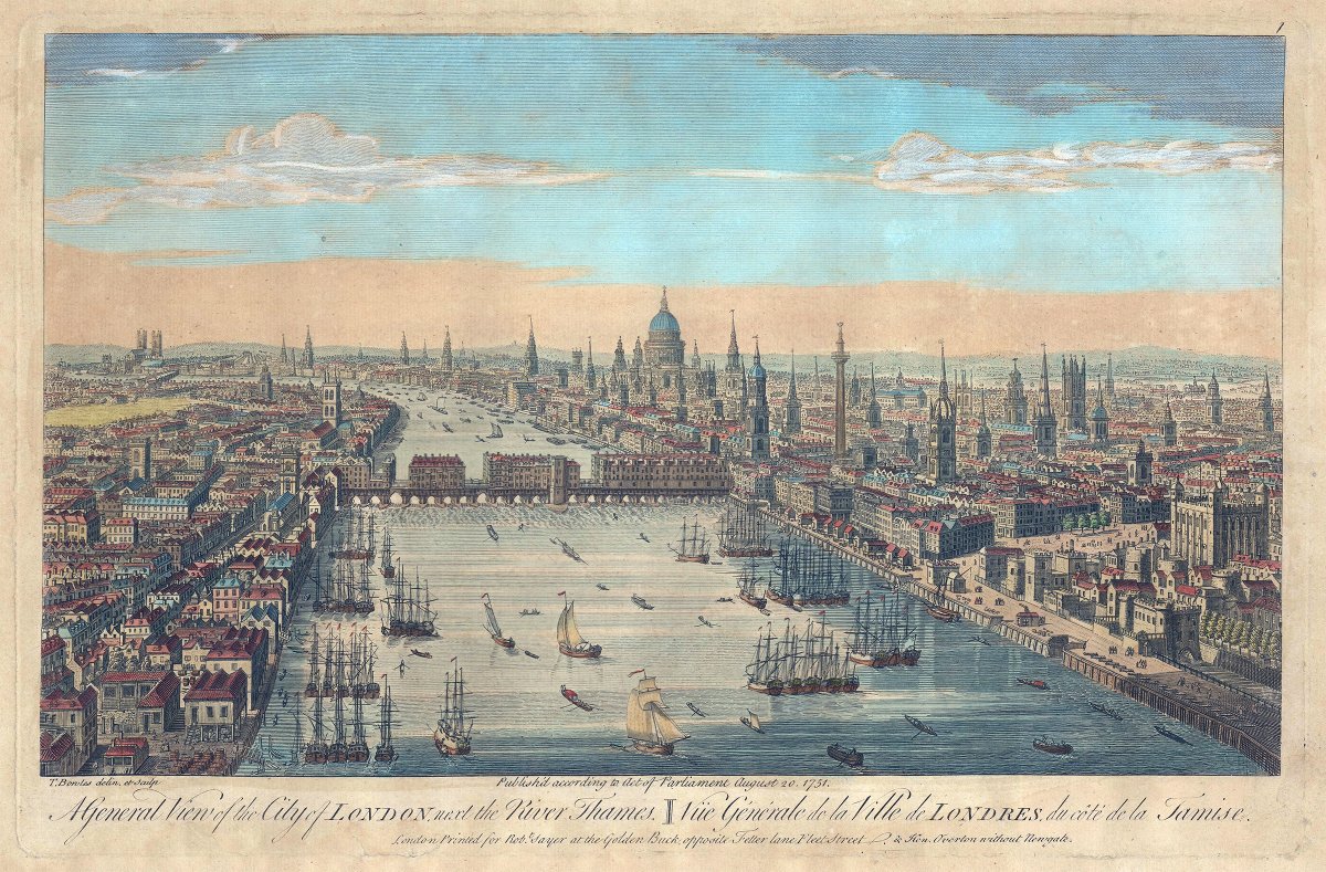 1751 Bird's-Eye View of London