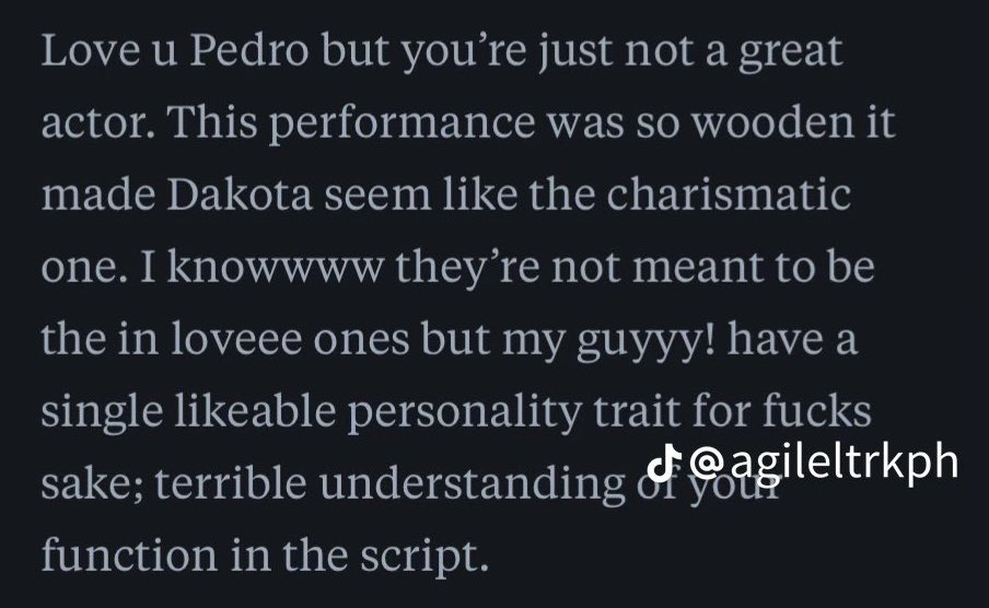 pascalmidnights's tweet photo. not to be that girl but this literally shows a lack of understanding of Harry’s function in the movie. 

And for a guy that seemingly studies film and has probably read about semiotics—it just shows a lack of comprehension of the SIGNS in there. https://t.co/ZHs49VgYOp