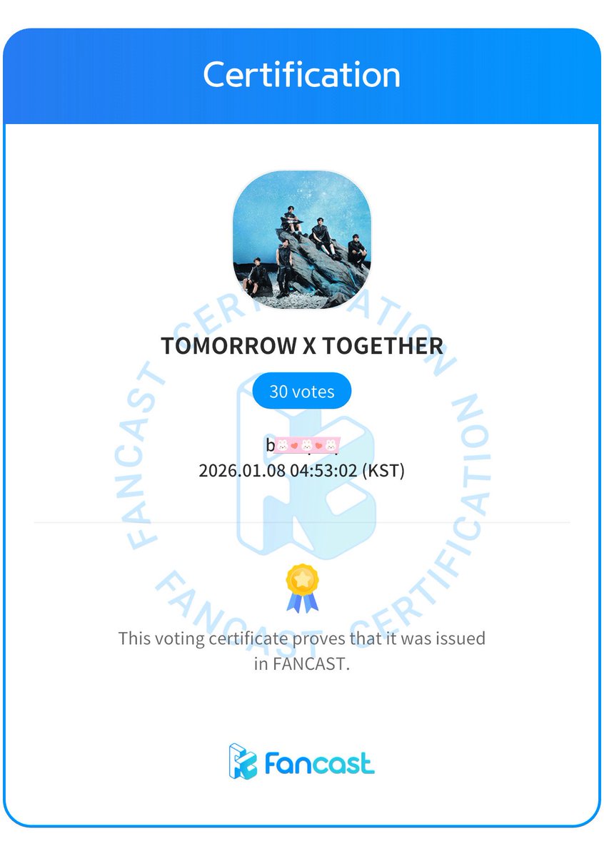 Proof [1,800💙/30vts] Fancast
RT deal for #TXT | HMA 2025 GLOBAL POPULAR ARTIST (1ST)
#SellvotebestProof #sellvotebestGA

📩 DM for available votes &amp; reservation
wts wtb selling kpop votes