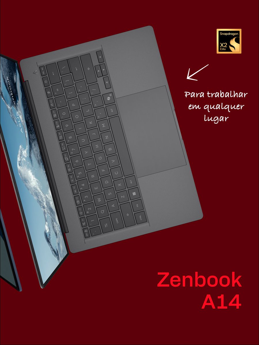 Novidades fresquinhas direto da CES! 💻

Crie mais rápido e trabalhe de forma mais inteligente com a nova linha da <a href="/ASUS/">ASUS</a>. Anunciados na #CES2026, esses PCs são equipados com a nova geração de #Snapdragon X Series, oferecendo desempenho sem fio, alta eficiência energética e