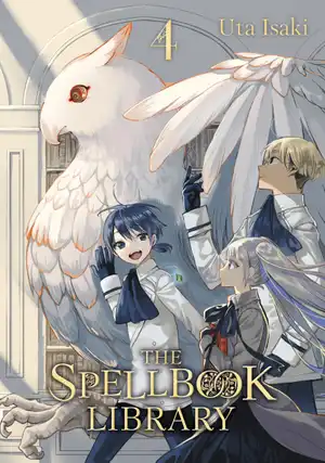 The final volume of the Kodansha Reader Portal original series, The Spellbook Library, Volume 4, is here!

Tohru, Yan, and Emel find Shiro’s spellbook in the hands of the corrupt Adil, who unleashes the first spellbeast to destroy the Spellbook Library. Can they stop him before