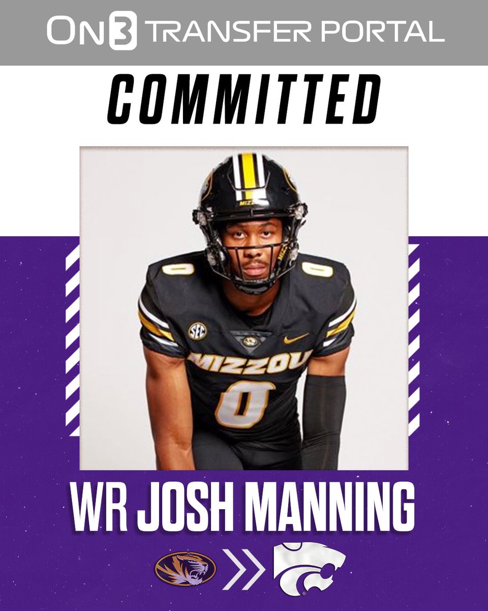 BREAKING: Missouri transfer WR Josh Manning has signed with Kansas State, <a href="/PeteNakos/">Pete Nakos</a> reports😼

on3.com/transfer-porta…