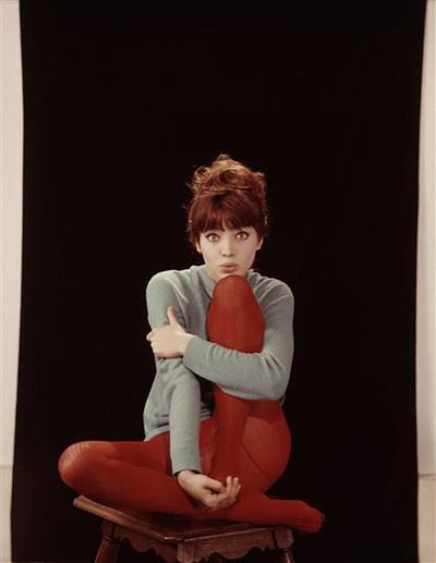anna karina + red tights