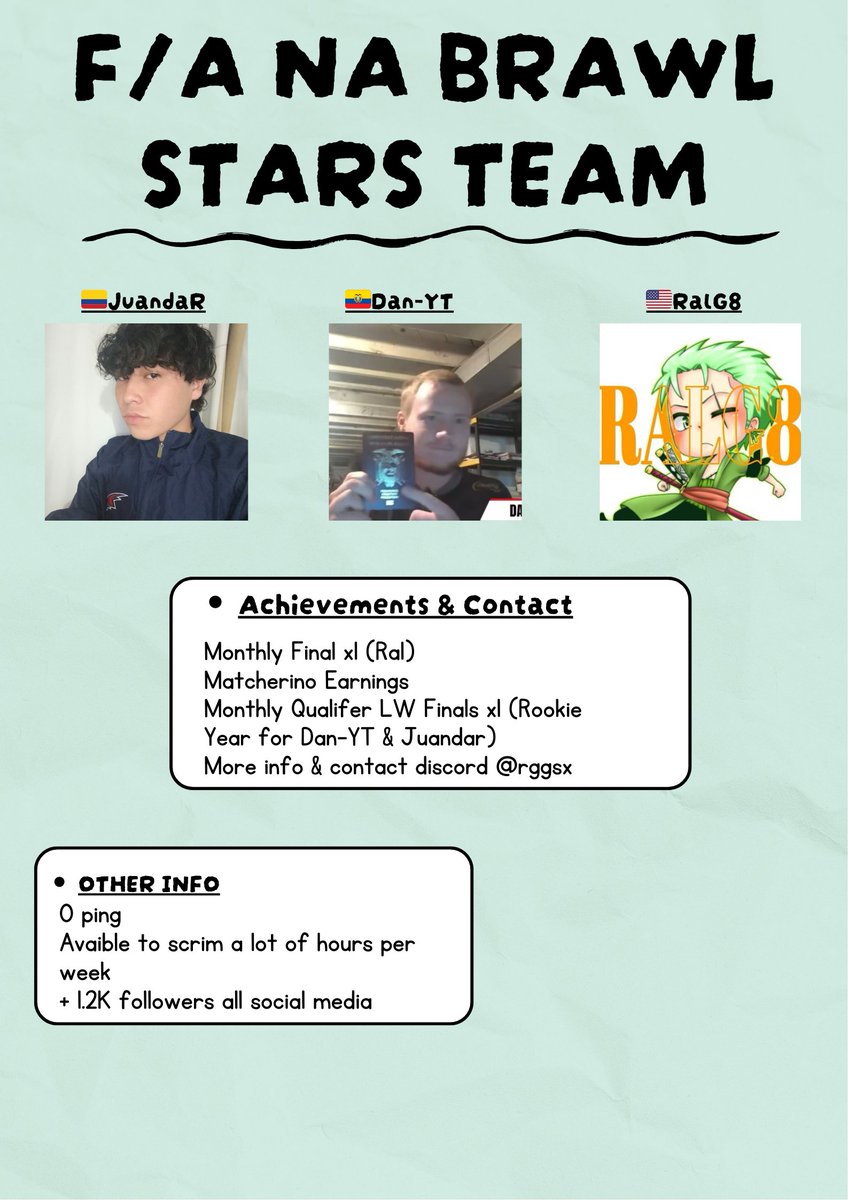 7689Juanda's tweet image. We are looking for an org to represent this 2026. 
contac via discord rggsx, or dm here!
♥️&amp;amp;🔄 Appreciated!