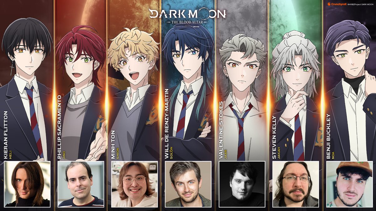 The English dub of DARK MOON: THE BLOOD ALTAR begins tomorrow alongside the sub! 🧛

🩸 CAST &amp; CREW: got.cr/DARKMOONDub
