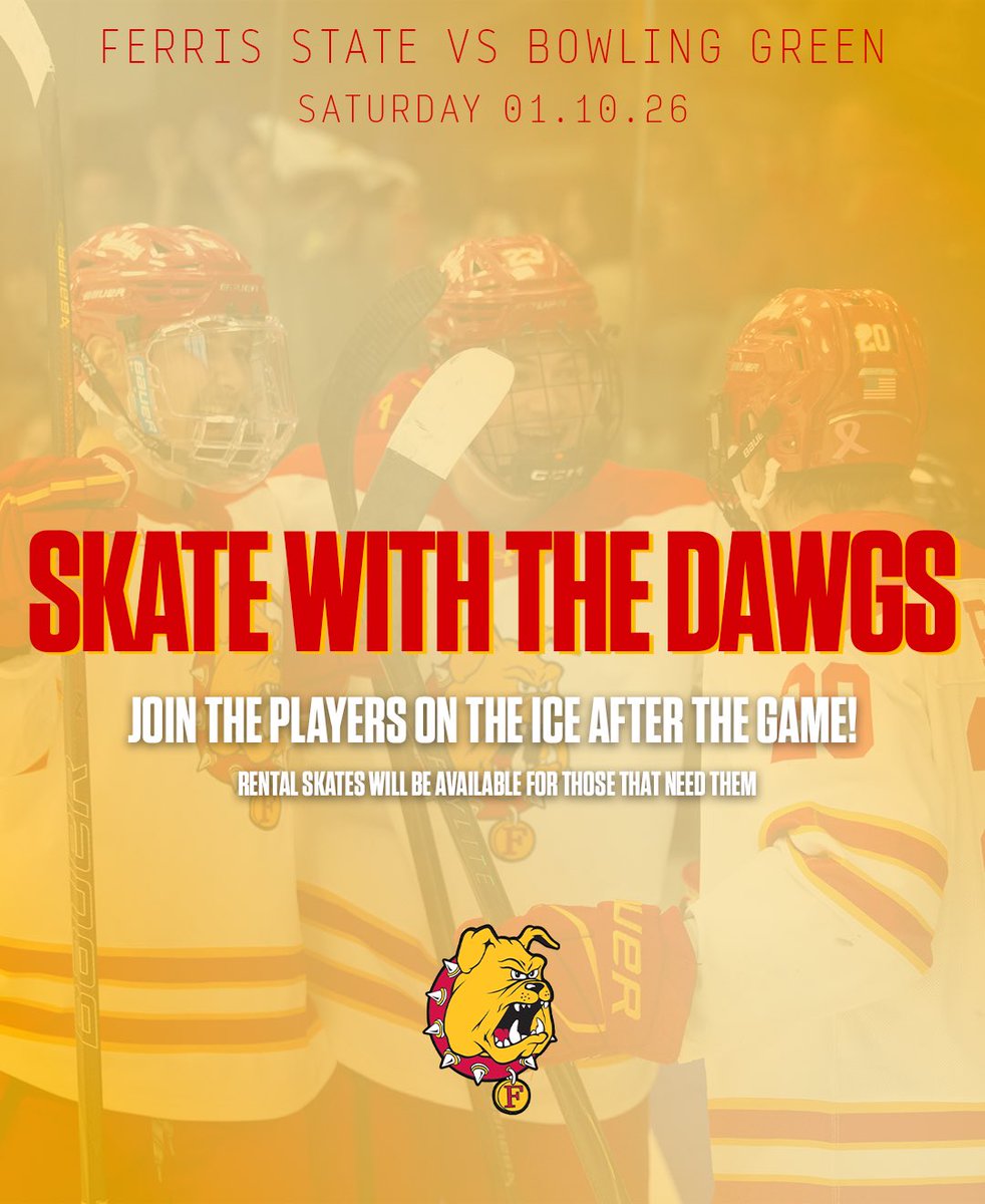 Grab your skates and hang out with the guys on the ice after the game this Saturday! ⛸️