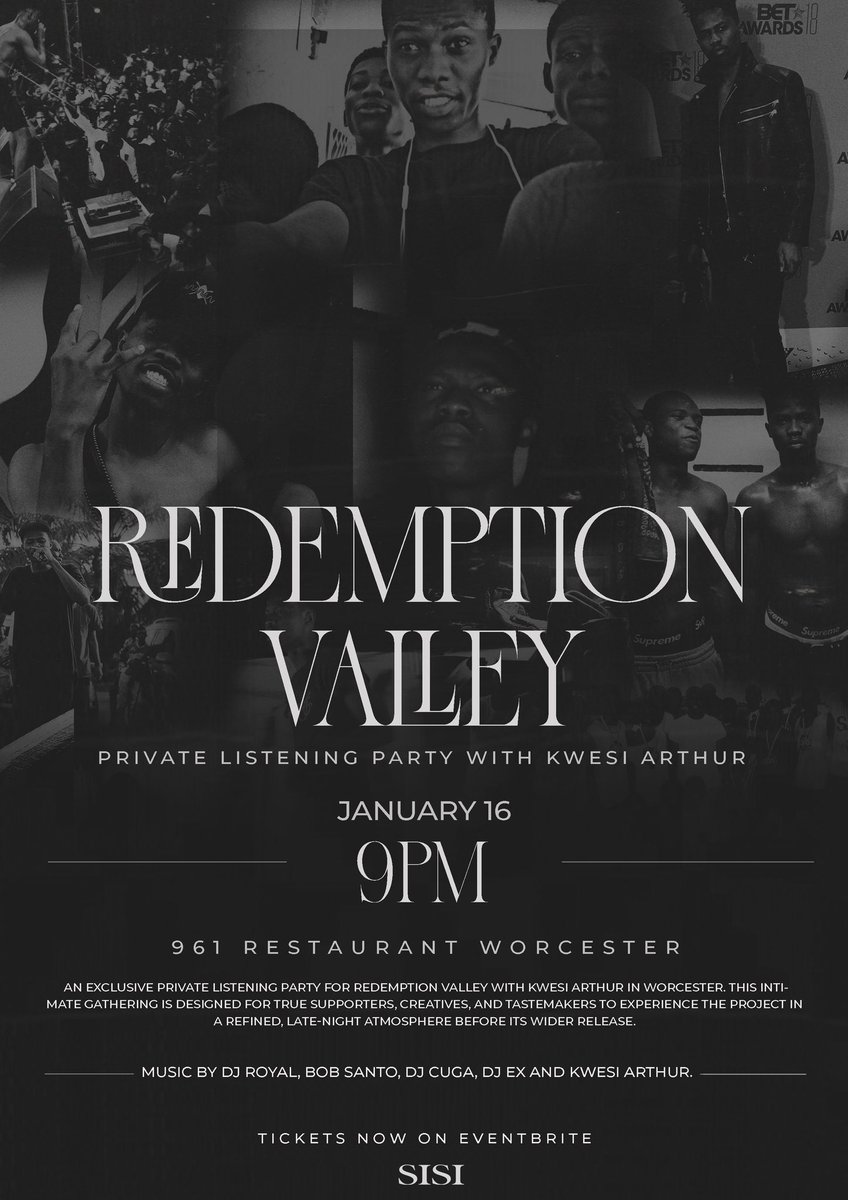 Worcester Your The First To Hear It on Jan 16th 

eventbrite.com/e/redemption-v…?