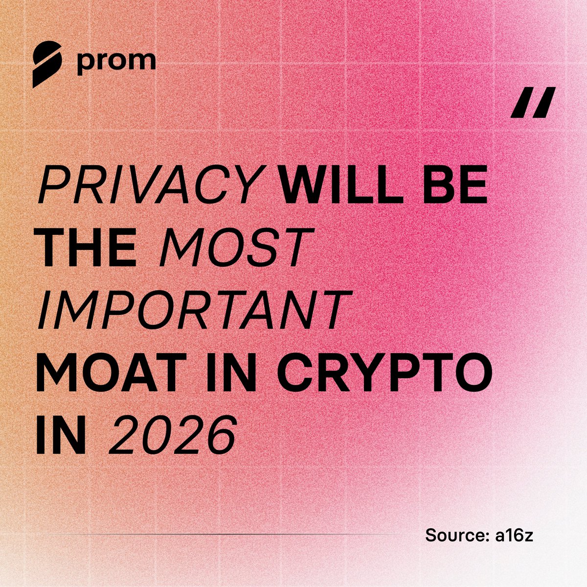 Privacy will be the most important moat in crypto in 2026. As @a16zcrypto  notes, liquidity and code are easy to move. Secrets are not. Data, identity  and context create real lock-in. ZK