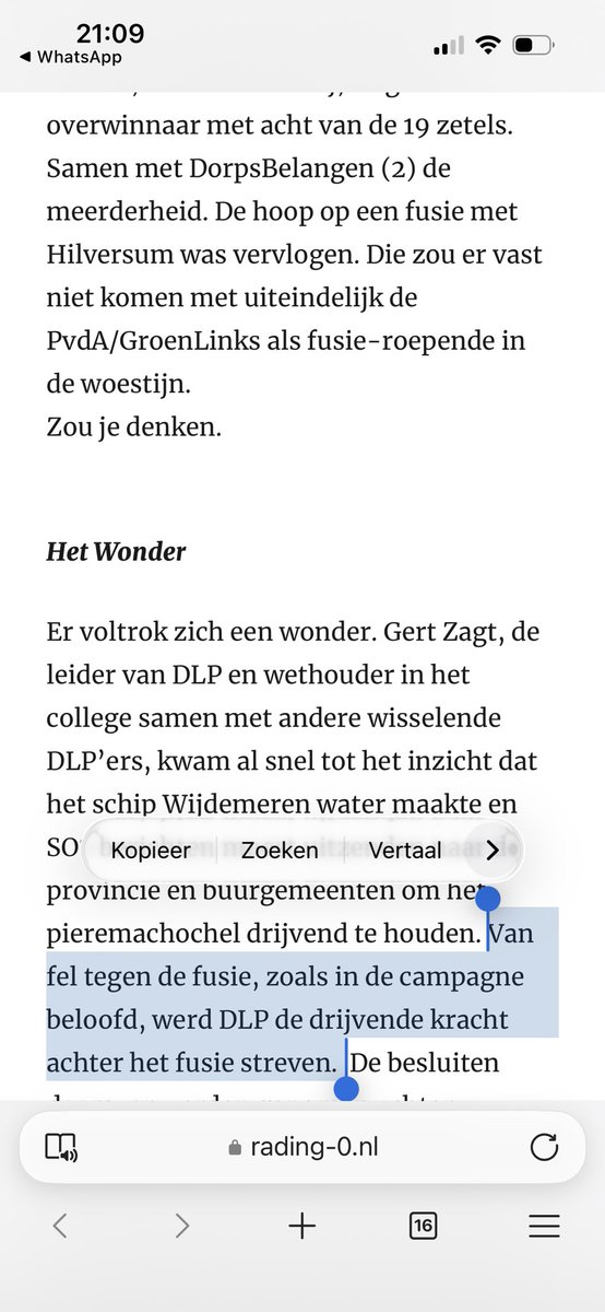 Hoe herkenbaar helaas, inwoners van de gemeente Wijdemeren stemden bij de vorige verkiezing massaal en in meerderheid op lokale partijen die zeiden tegen een annexatie door Hilversum te zijn, maar na de verkiezingen zijn deze partijen er ineens voor. Vervolgens zeggen gemeente,