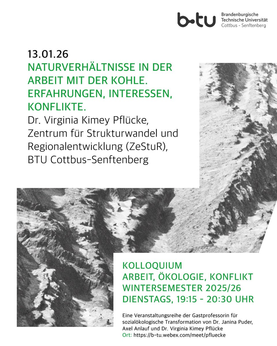 Nächsten Dienstag geht es weiter mit Online-Kolloquium mit Kimey Pflücke