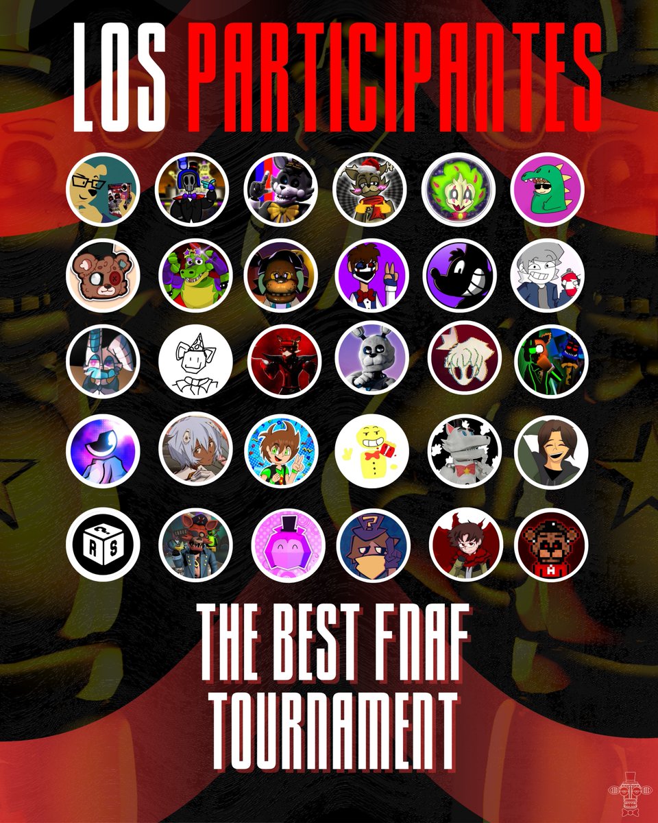 ‼️ EMPECEMOS CON ESTO ‼️

Todos los participantes (30) del MEJOR torneo de Fnaftubers.

Abro hilo presentandolos a todos! 🔥

#FNAF #TheBestFnafTournament