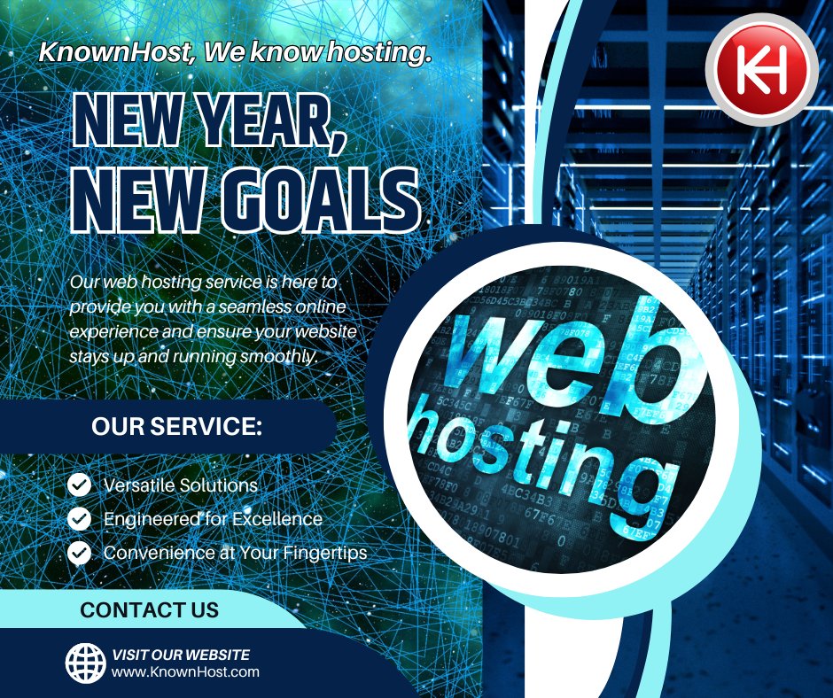 New Year, New Goals
#knownhost 
#webhosting 
#newyear
zurl.co/QAnIL