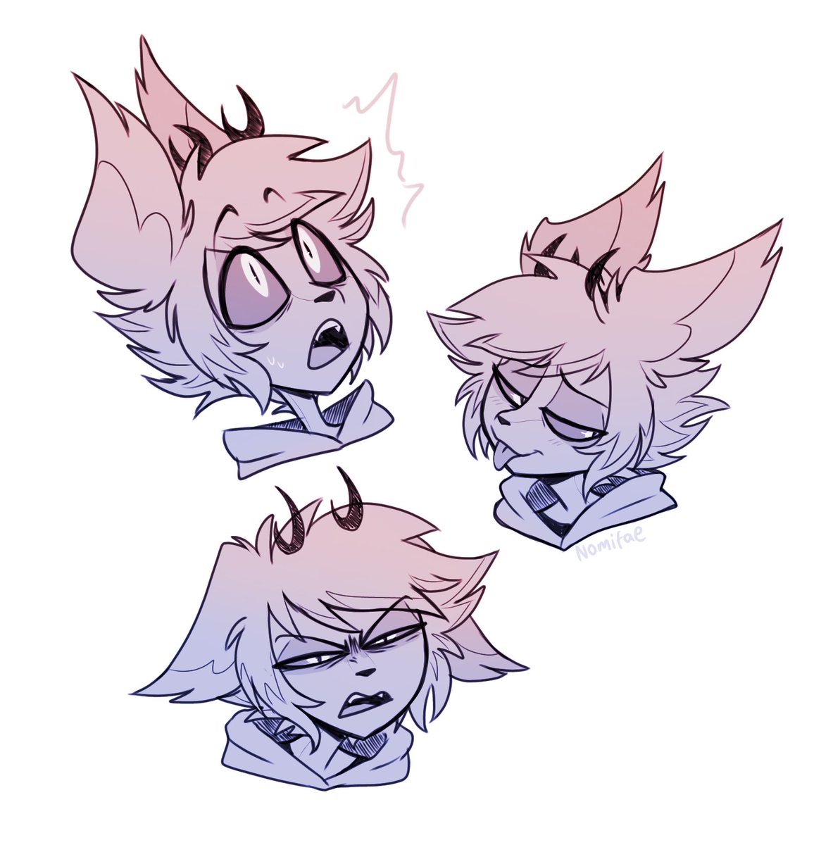 Nomifae_'s tweet photo. Couldn’t resist making a male version of my sona Nim, but calling him Nem ✨

#HazbinHotel #HazbinHotelOC https://t.co/9BPXvb2t1J