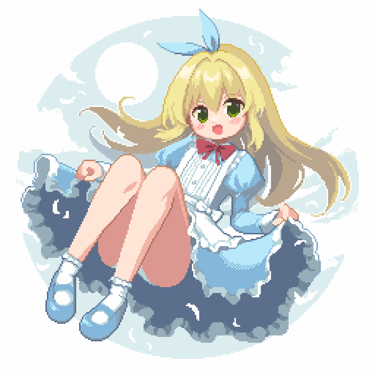 なんとなくドット絵ぽちぽちして描いたエプロンドレスちゃん 