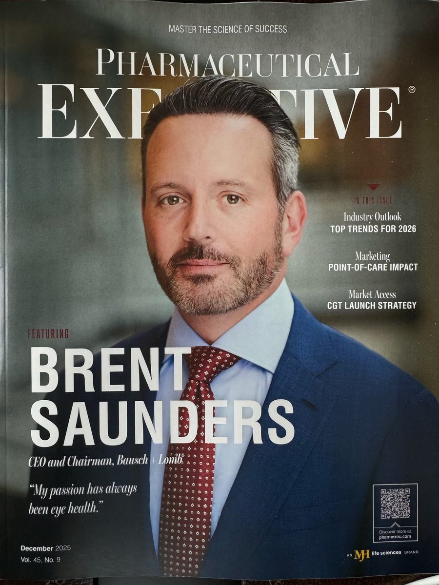 Thank you <a href="/PharmExec/">Pharmaceutical Executive</a> for the interview about all the work we are doing to transform <a href="/BauschLomb/">Bausch + Lomb</a>