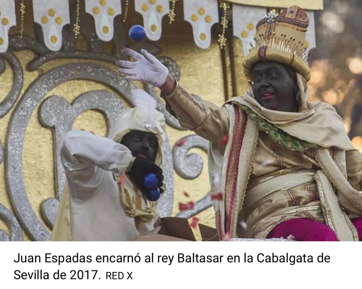 Jonathan_PRSG's tweet photo. ¿Sabéis quién es el de la foto? 
JUAN ESPADAS, exalcalde de Sevilla, ex secr general del PSOEA, Senador y  Portavoz del Grupo Parlamentario Socialista en el Senado. 
¿Sabéis de q va vestido? Anda!!
de BALTASAR. 
¿Es blackface? ¿ O solo lo es por ser del PP?

#IzquierdaMiserable https://t.co/ch7tiFbBwP