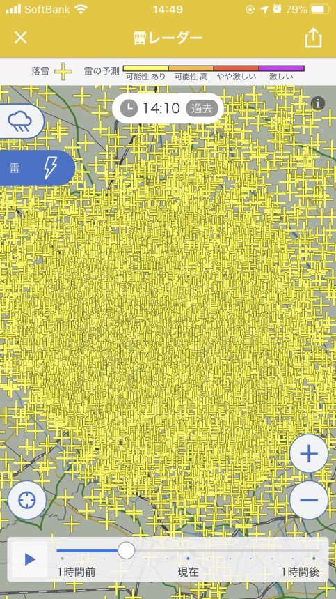 関東の雷レーダーが今まで見たことないバグを疑う密度で笑うしかないなこれ
