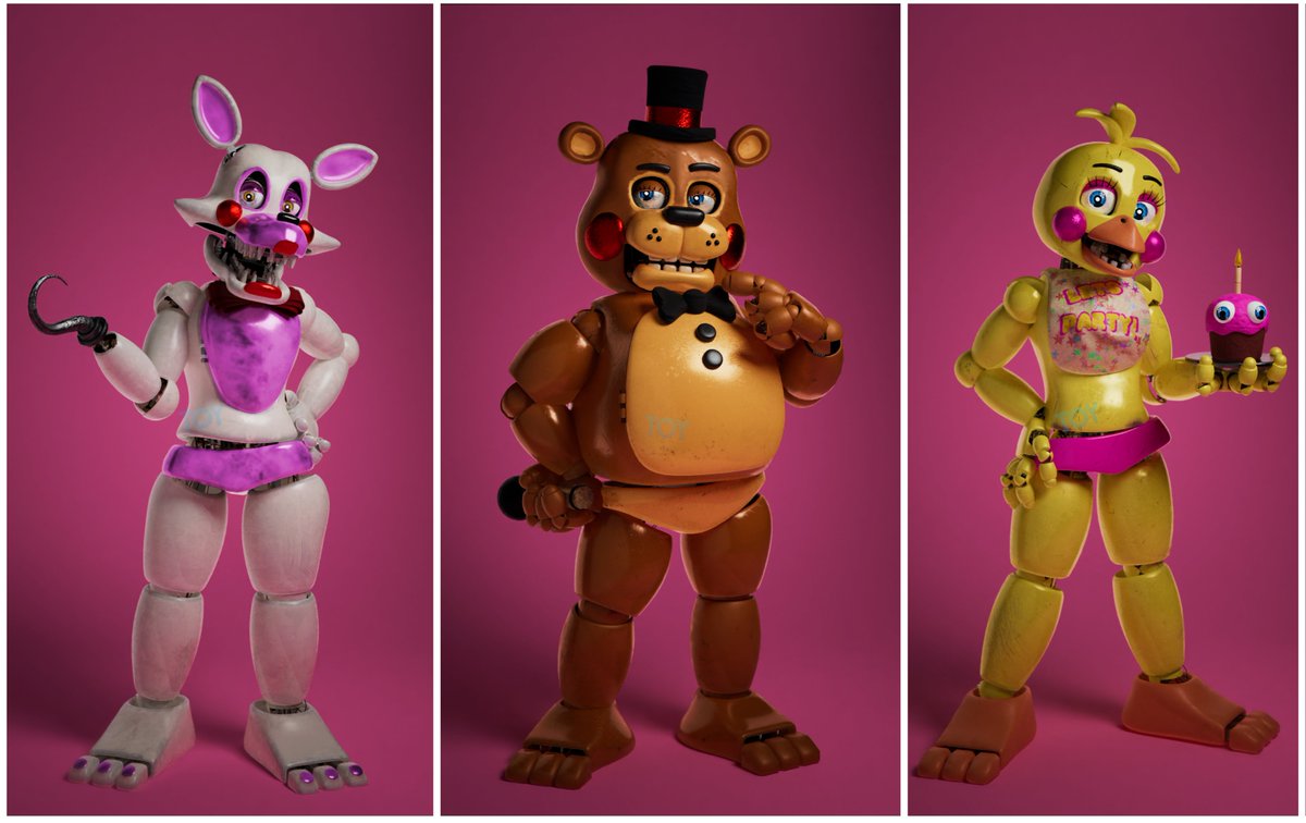 Got done retexturing more of the toy animatronics!
#b3d #fnaf #substancepainter