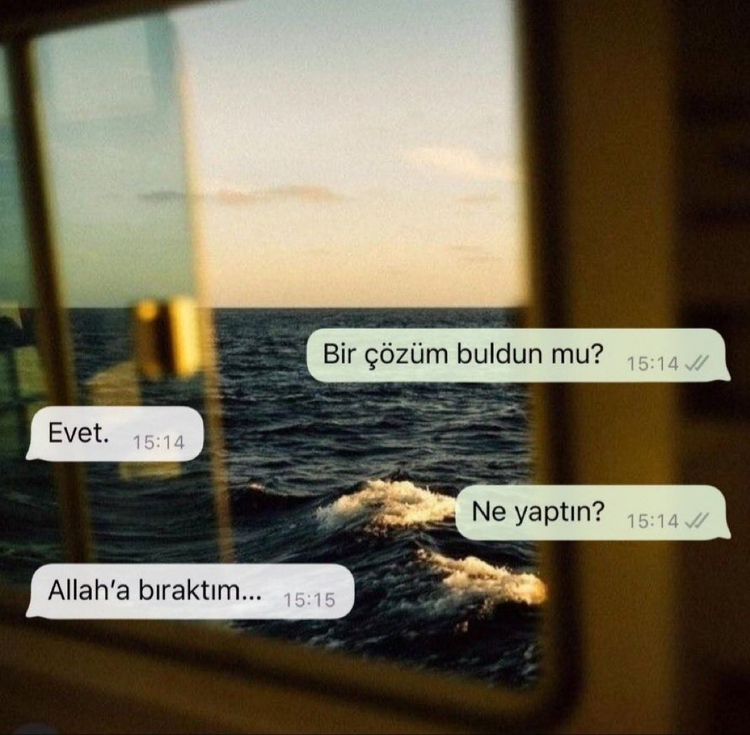 Allah’a bıraktım.