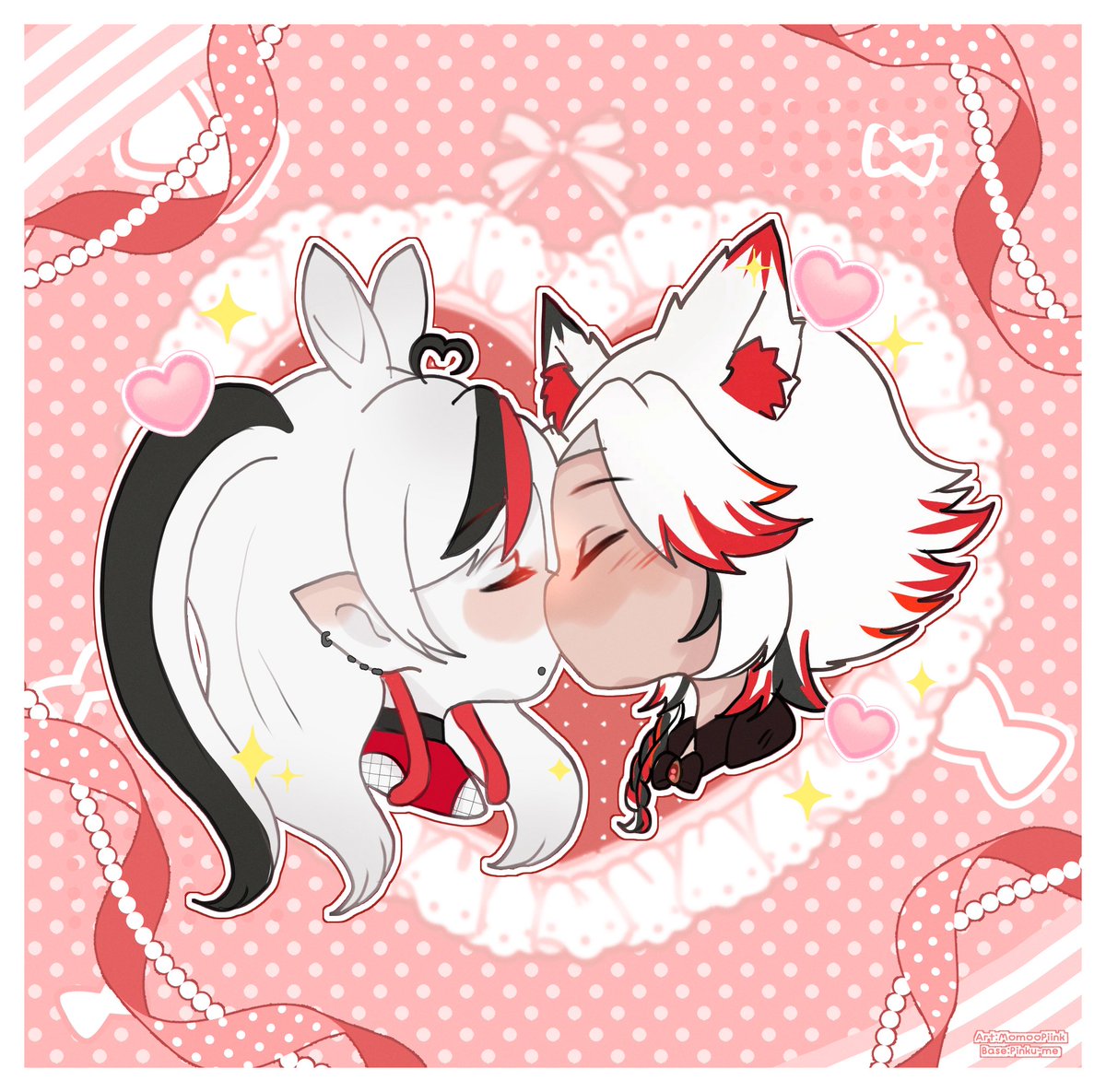 ANOTHER POOKIE SMOOCH🖤❤️🤍

Me and the bestie always color twinning~
🎨: @/MomooPiink