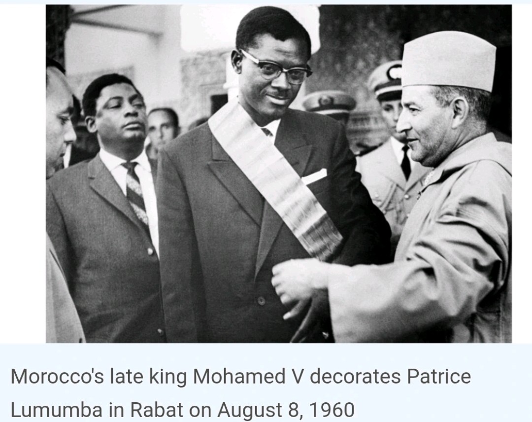 AFCON 2025 Morocco 🇲🇦 

Morocco 🇲🇦 late King Mohamed V decorated Patrice Lumumba in Rabat August, 1960

You now can see the sentimental value the DR Congo 🇨🇩 super fan brought to the AFCON 2025

I thought you should know this historic moment as we watch football ⚽️ 
<a href="/soka25east/">Soka25east.com</a>