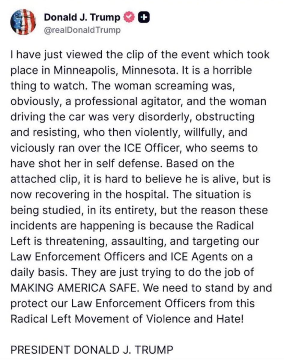 adammocklerr's tweet image. Trump is asking you to reject the evidence of your eyes and ears. The video shows an ICE agent uses disproportionate force against a woman driving away, simple as.