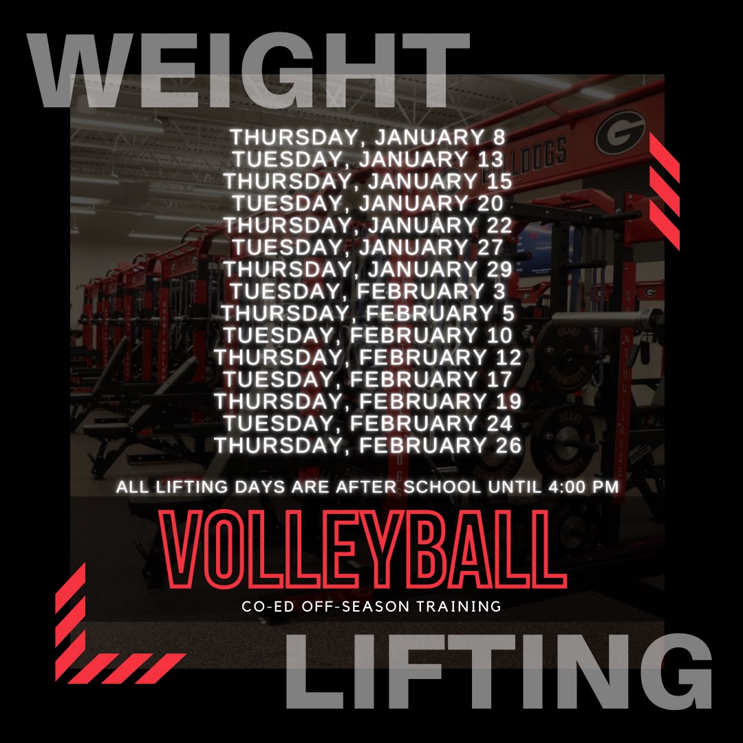 Join us for co-ed weight lifting every Tuesday and Thursday after school until 4:00 PM. This is a great opportunity for students to build strength, improve technique, and put in work alongside other Bulldogs. All are welcome — come lift with us!