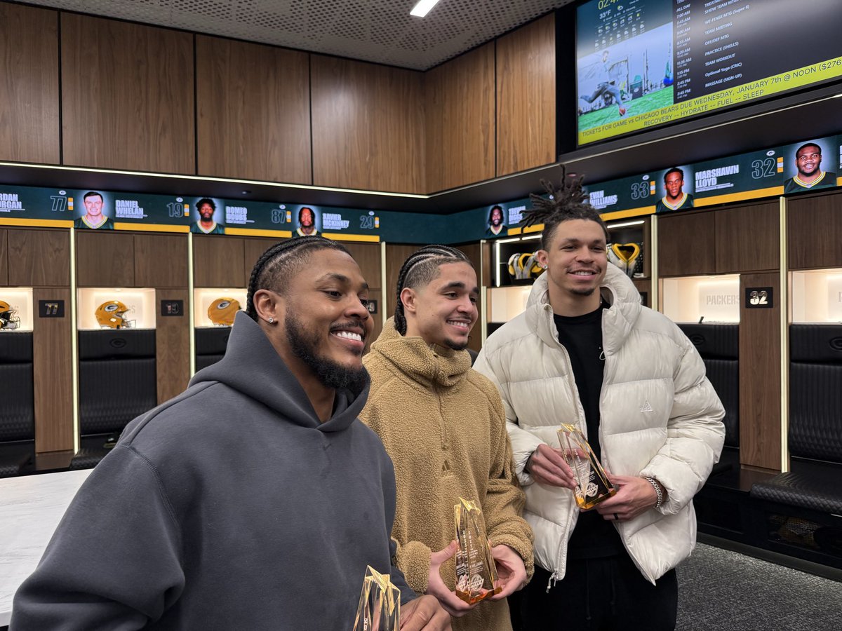 mattschneidman's tweet image. Josh Jacobs, Christian Watson and Evan Williams are this year’s recipients of the Tom Mulhern Stand-Up Guy Award, given annually by the Packers beat to the player or players who best help reporters do their jobs. Jacobs and Watson are both repeat winners.