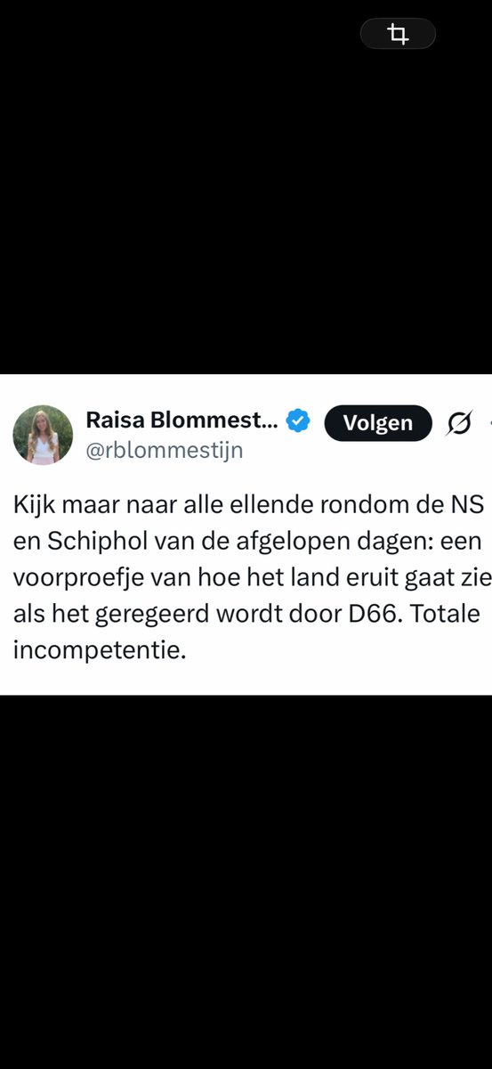 Van der Plas, fascistfluencer Raisa etc….
Denk niet dat ze zich druk maken om Schiphol of om de reizigers. 

Het gaat steeds om onrust zaaien, de boel opstokeb, de boze mensen weer triggeren en op D66 projecteren. 

#sneeuw
