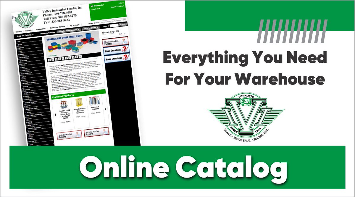 ValleyIndTrucks's tweet image. From #Safety and #Security to #Packing and #Shipping and everything in between, our online catalog has everything you need for your #Warehouse and #Storage operations. See our catalog here: bit.ly/4qJb2JU