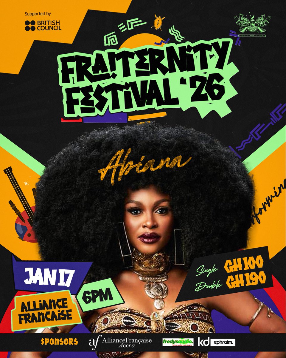 thebandFRA's tweet photo. Abiana 🔥🔥🔥Silky vocals, strong stage command, and pure energy. Catch her live at FRA!TERNITY FESTIVAL on 17th January, 6PM sharp. @Abianamusic 

🎟️ Get your advance tickets now
📞 Call/Text 0245287140 https://t.co/K7gzDatfXA