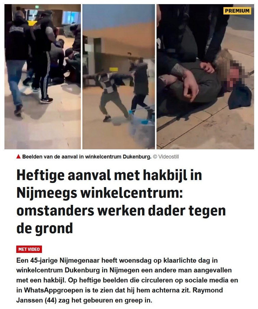 Bijl-aanval in Nijmegen gestopt door omstanders