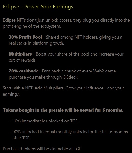 eclipse_L1's tweet image. Projects that give value back to users will define this year.
  
Eclipse was built on that principle.  

The Presale is your window before you miss it.   

Discounts won’t last ⏳